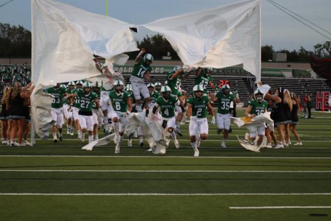 The Dragons take the field against Rockwall Heath on Oct. 2. 