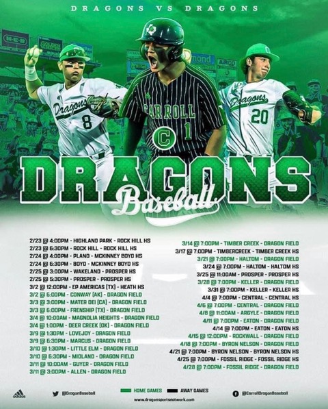 Dragon Baseball Announces Dates